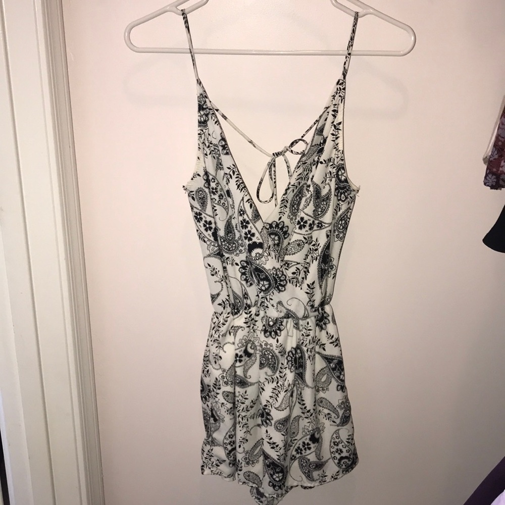 Black and white romper